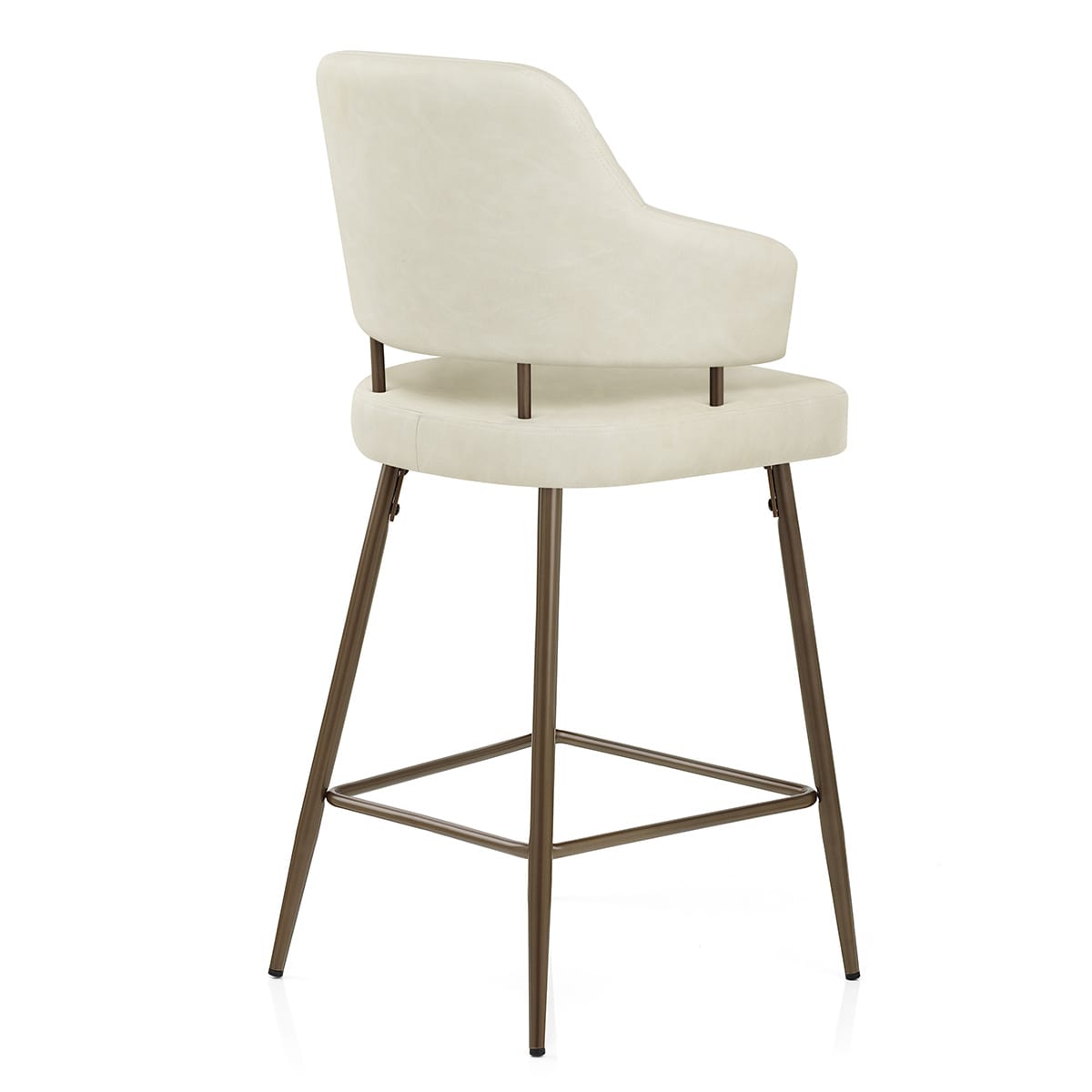 Sgabello Ecopelle Bronzo - Hampton Crema