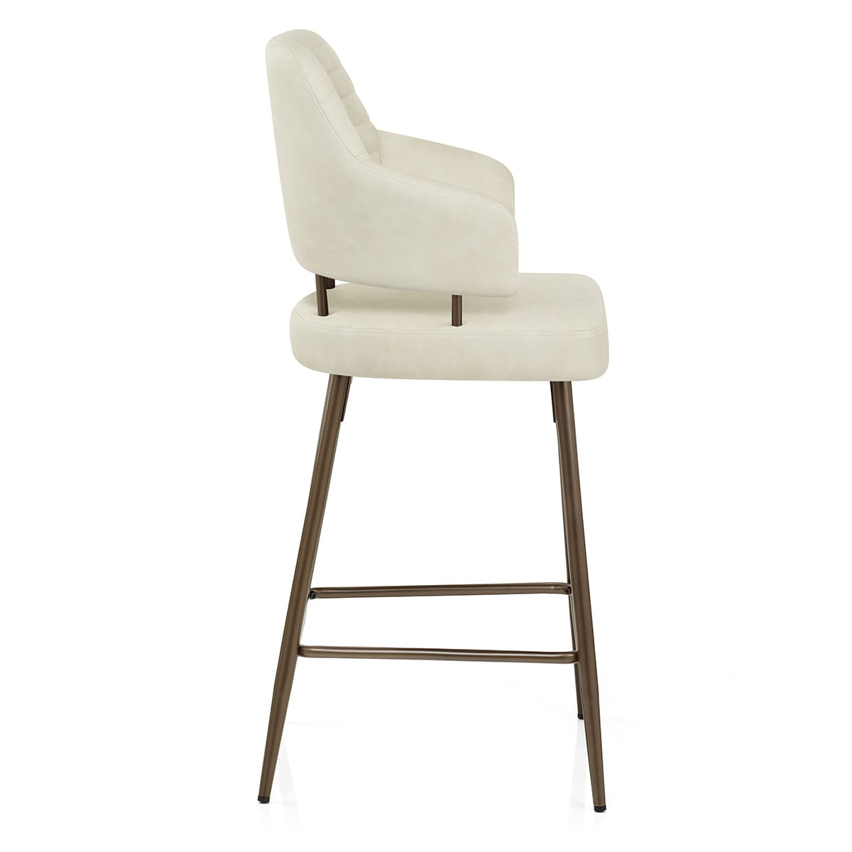 Sgabello Ecopelle Bronzo - Hampton Crema