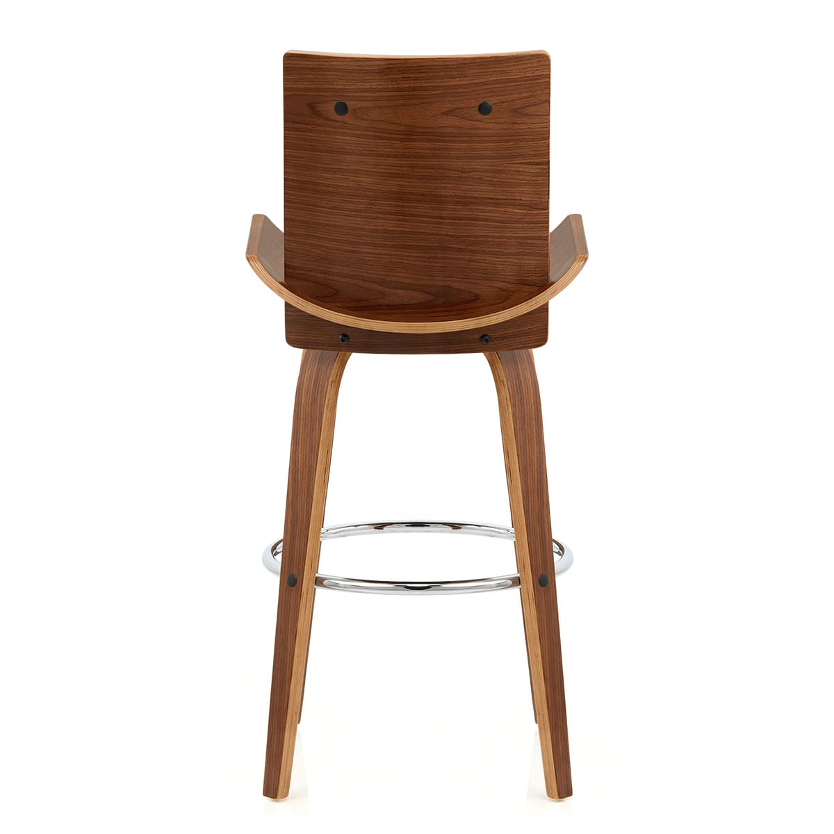 Sgabello Legno Ecopelle - Harper Nero