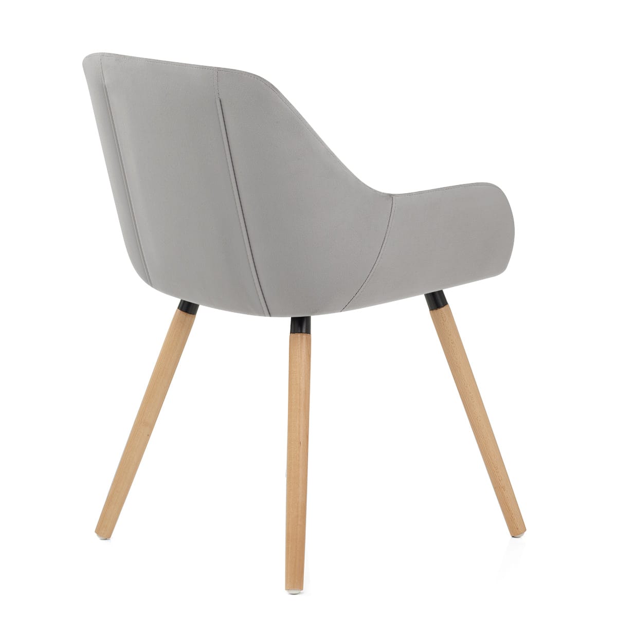 Sedia Velluto Legno - Harris Grigio