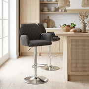 Sgabello Ecopelle - Harvard Grigio scuro