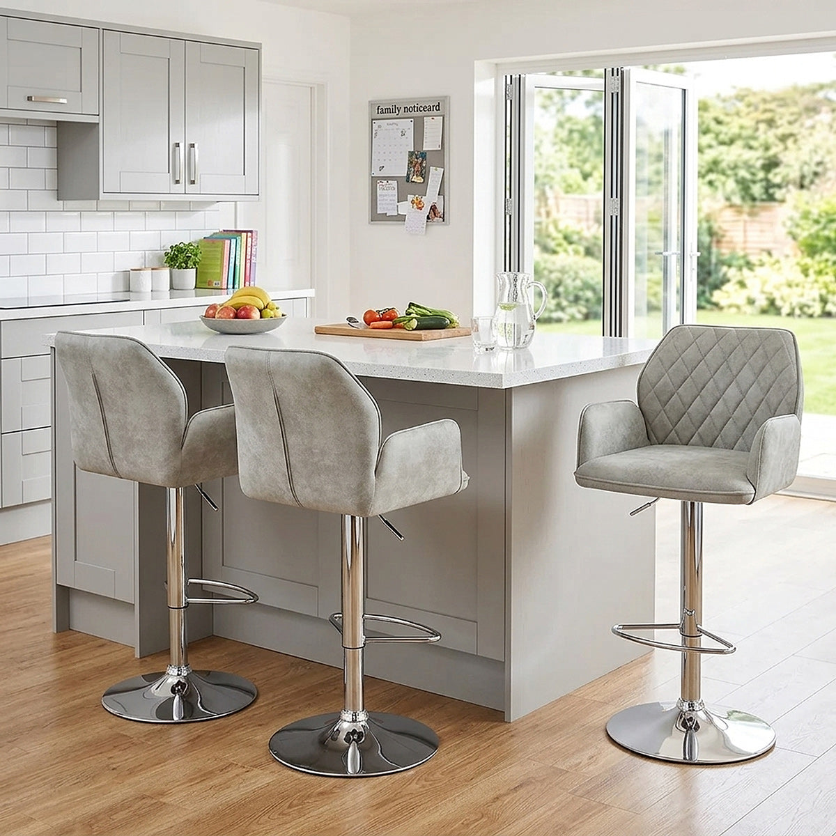 Sgabello Ecopelle - Harvard Grigio
