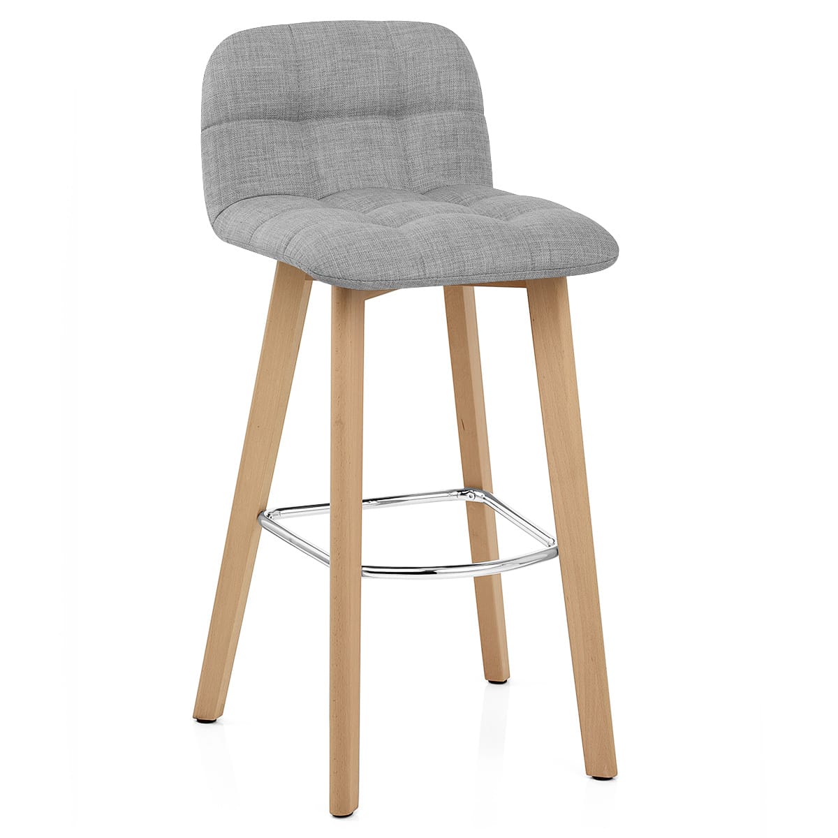 Sgabello Tessuto Legno - Hex Grigio