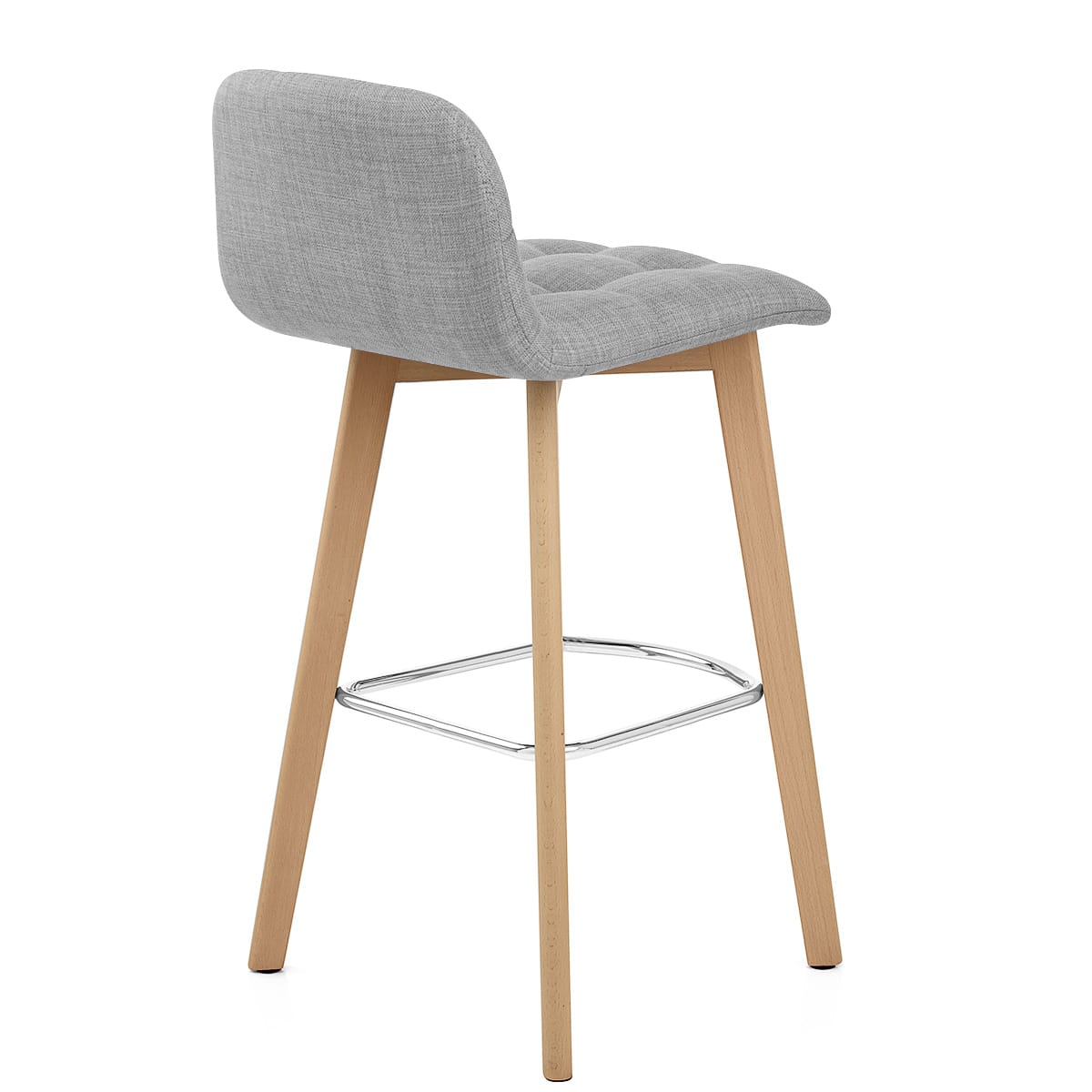 Sgabello Tessuto Legno - Hex Grigio