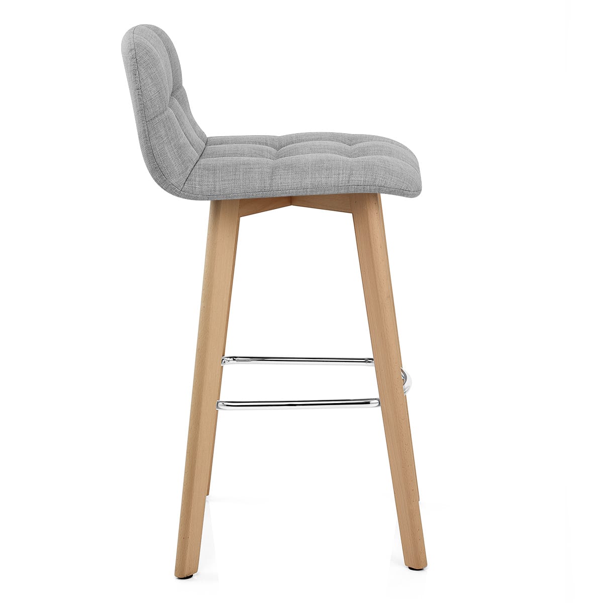 Sgabello Tessuto Legno - Hex Grigio