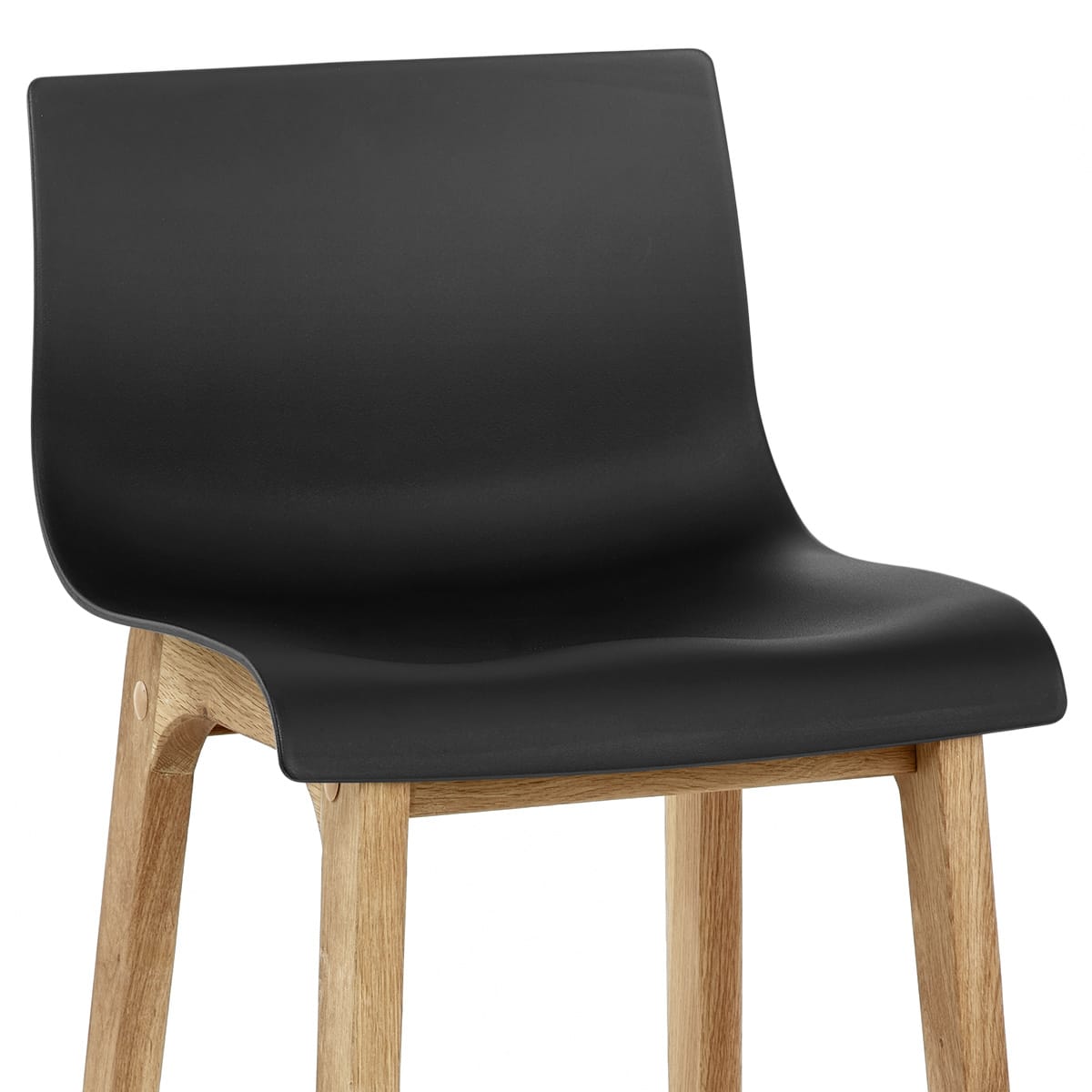 Sgabello Resina Legno - Drift Alto Nero
