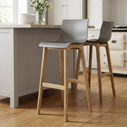 Sgabello Resina Quercia - Drift Alto Grigio Scuro