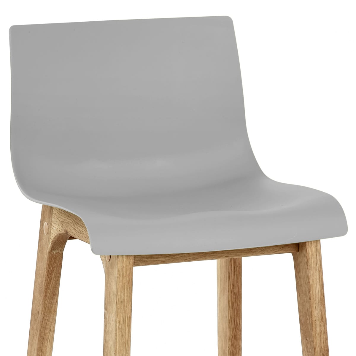 Sgabello Resina Legno - Drift Alto Grigio
