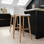 Sgabello Resina Legno - Drift Alto Bianco