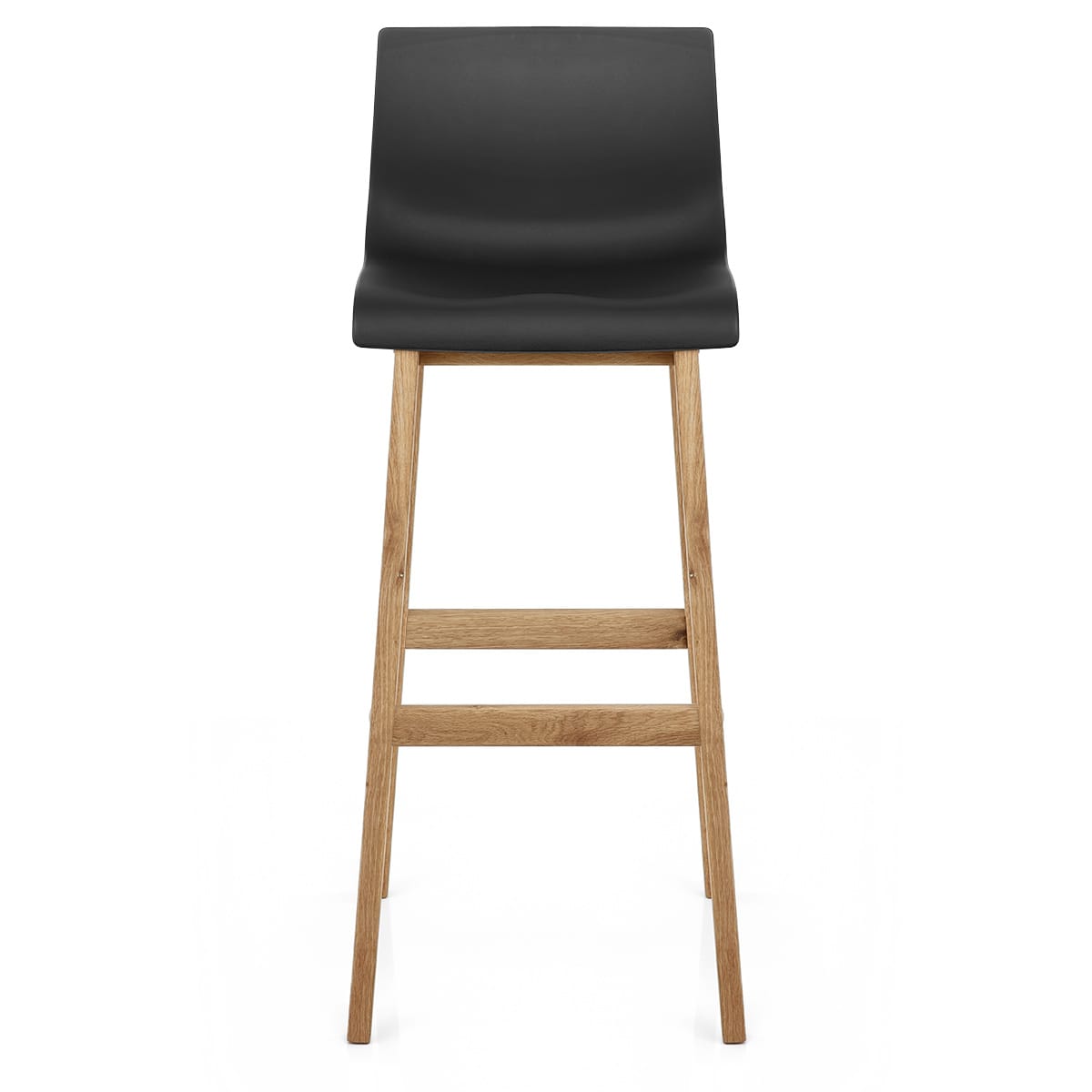 Sgabello Resina Legno - Drift Alto Nero