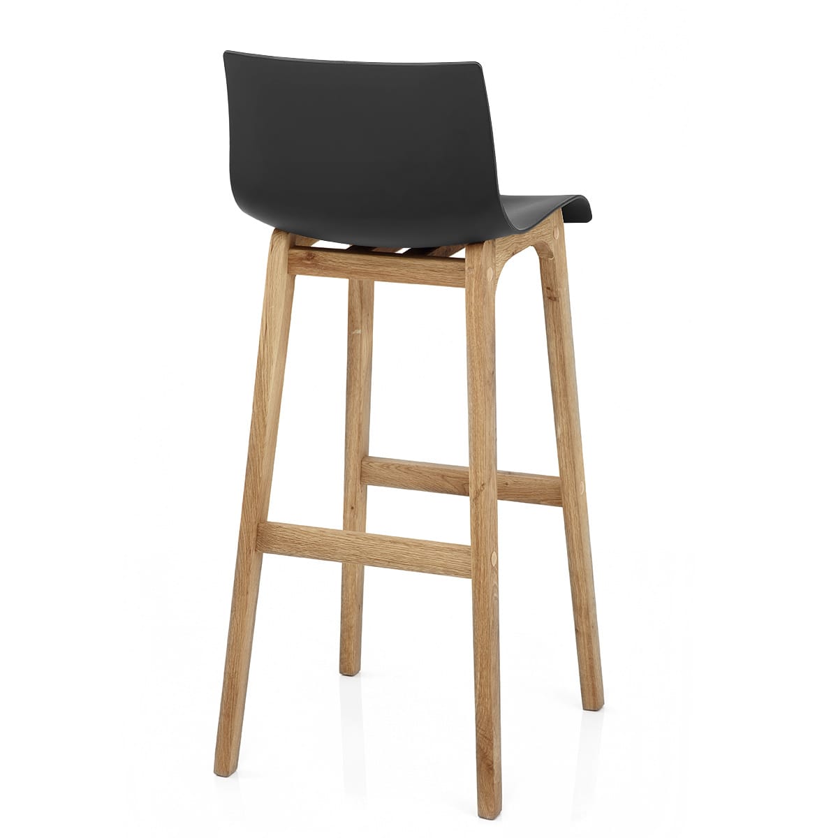 Sgabello Resina Legno - Drift Alto Nero