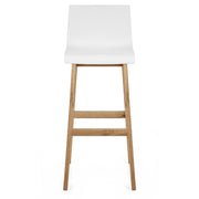 Sgabello Resina Legno - Drift Alto Bianco