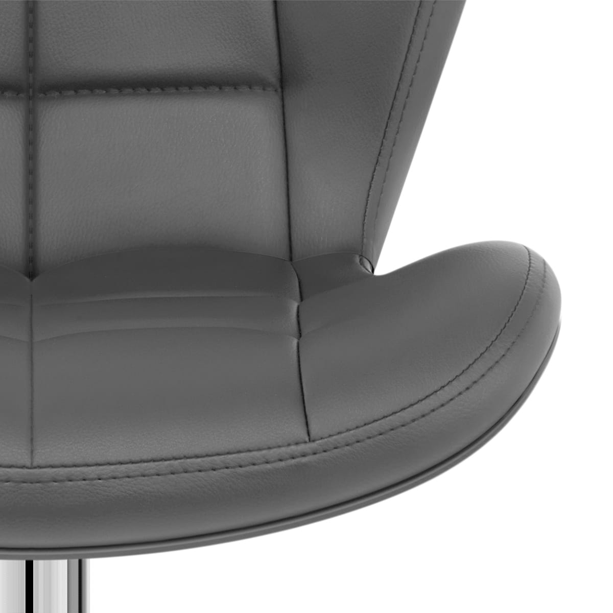 Sgabello Ecopelle Cromato - Houston Grigio