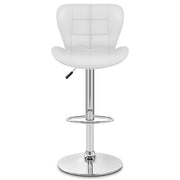 Sgabello Ecopelle Cromato - Houston Bianco