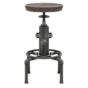 Sgabello Legno Metallo - Hydrant Gunmetal Legno