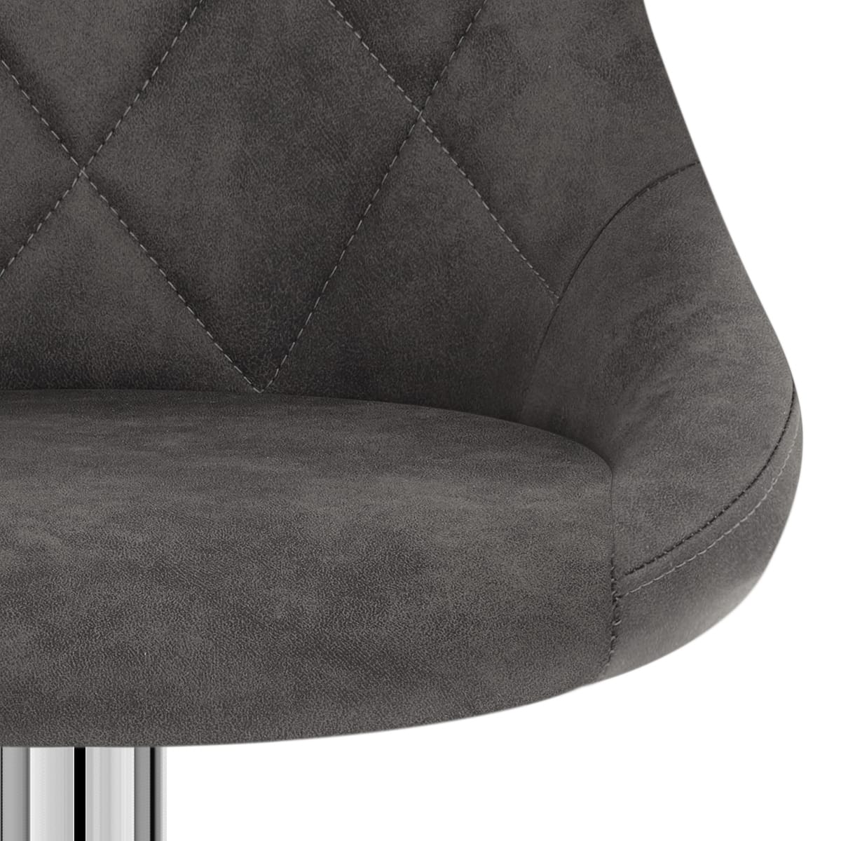 Sgabello Tessuto Anticato - Hype Grigio scuro