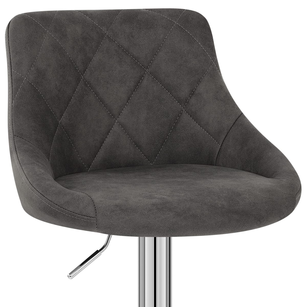Sgabello Tessuto Anticato - Hype Grigio scuro