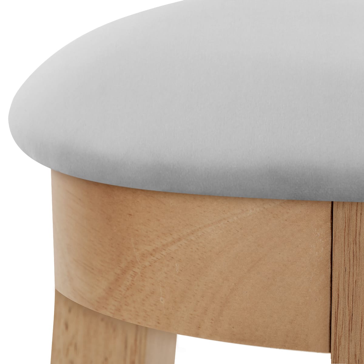 Sgabello Velluto Rovere - Ikon Grigio