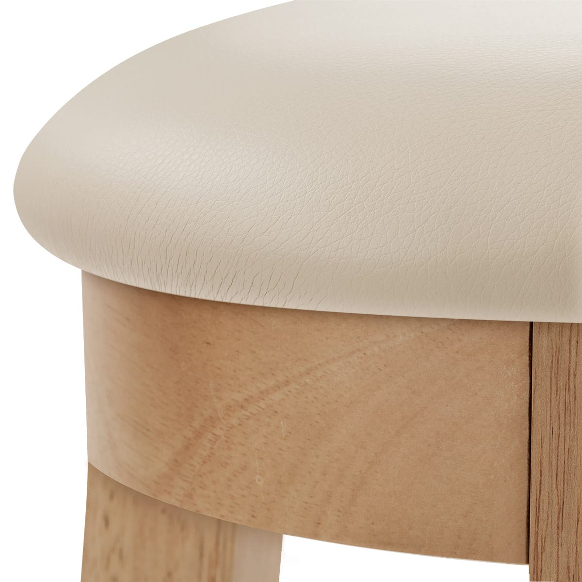 Sgabello Ecopelle Rovere - Ikon Crema