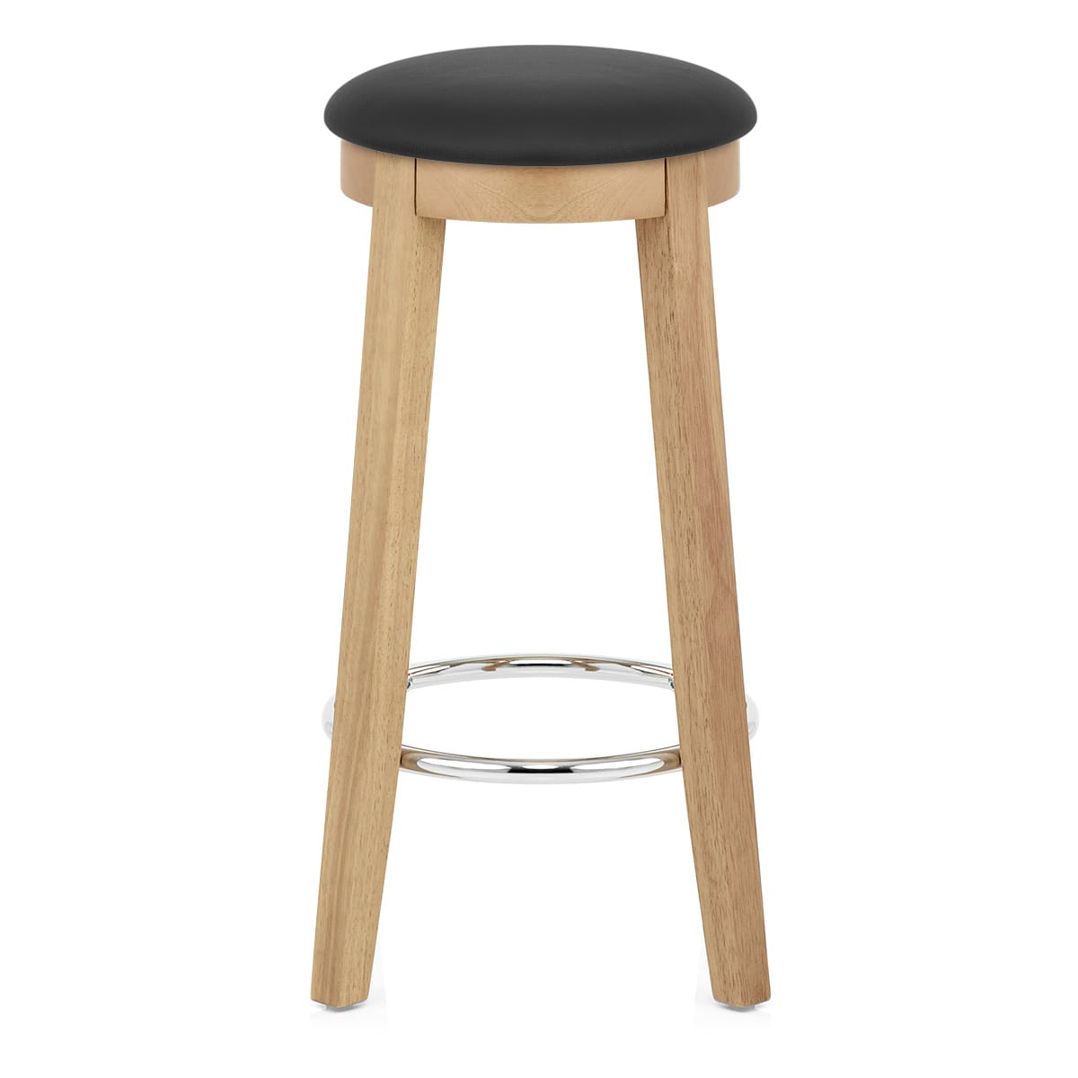 Sgabello Ecopelle Rovere - Ikon Nero