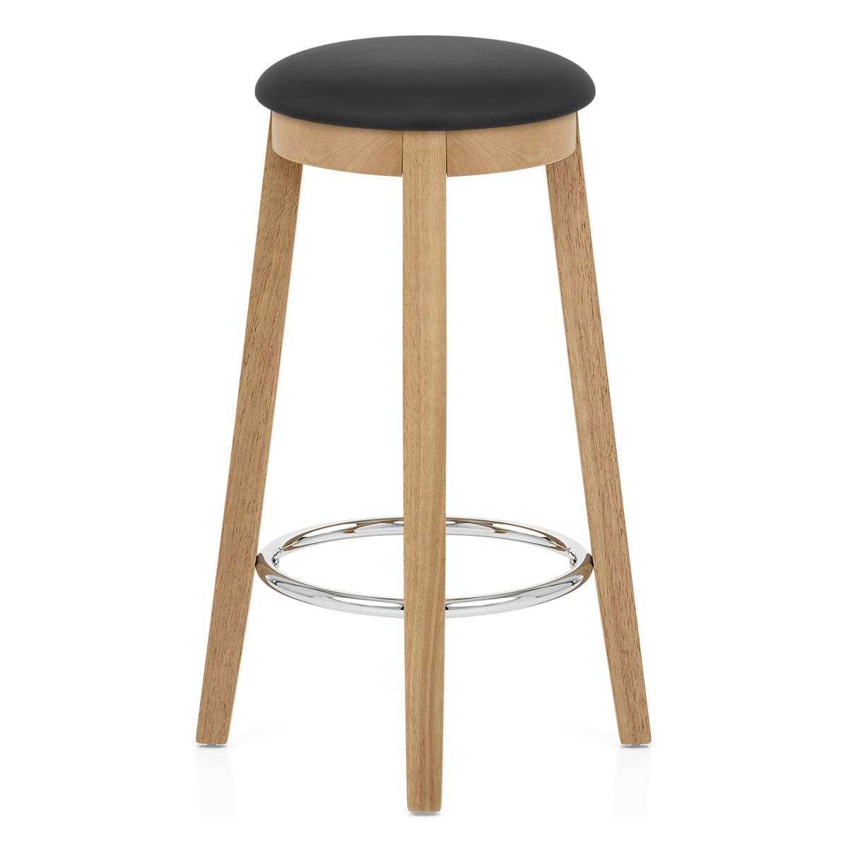 Sgabello Ecopelle Rovere - Ikon Nero
