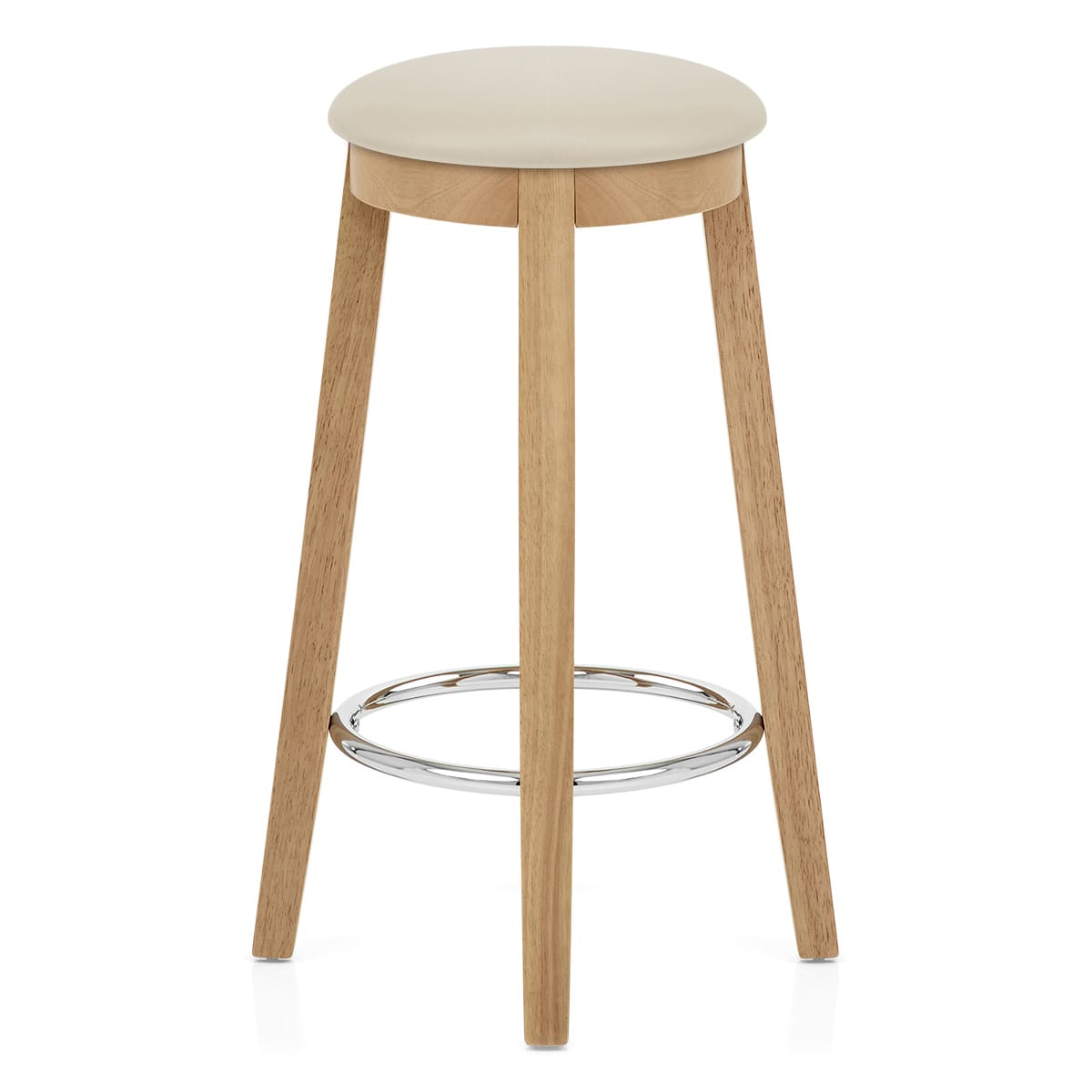 Sgabello Ecopelle Rovere - Ikon Crema