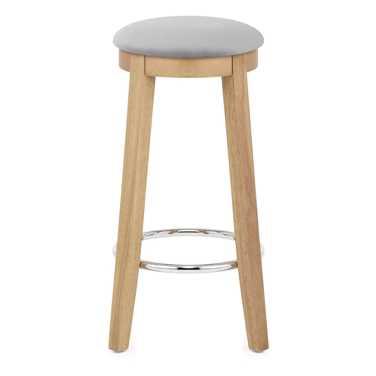 Sgabello Velluto Rovere - Ikon Grigio