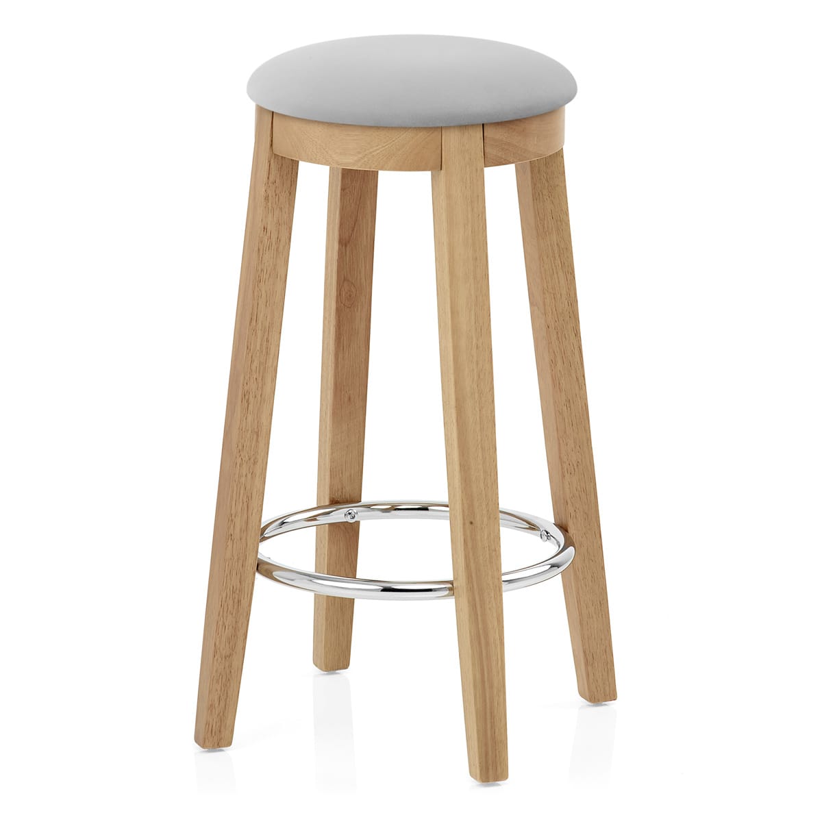 Sgabello Velluto Rovere - Ikon Grigio