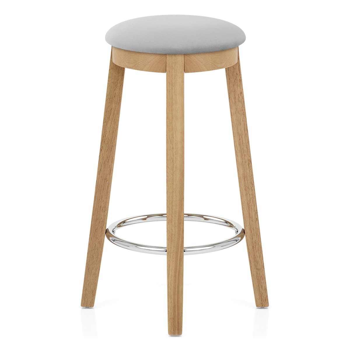 Sgabello Velluto Rovere - Ikon Grigio