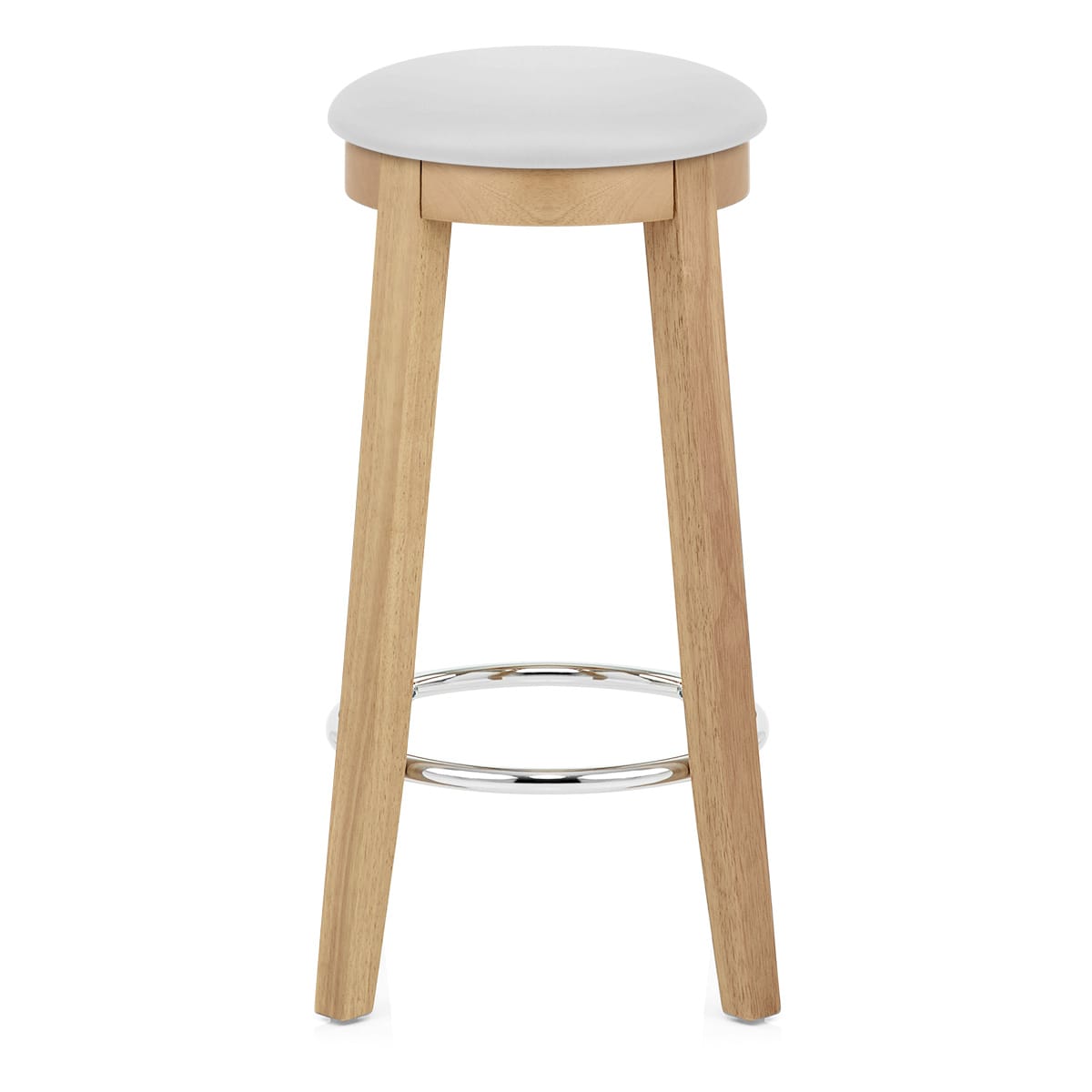 Sgabello Ecopelle Rovere - Ikon Bianco