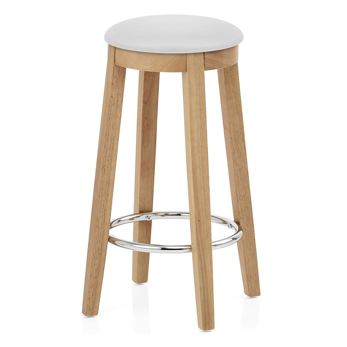 Sgabello Ecopelle Rovere - Ikon Bianco