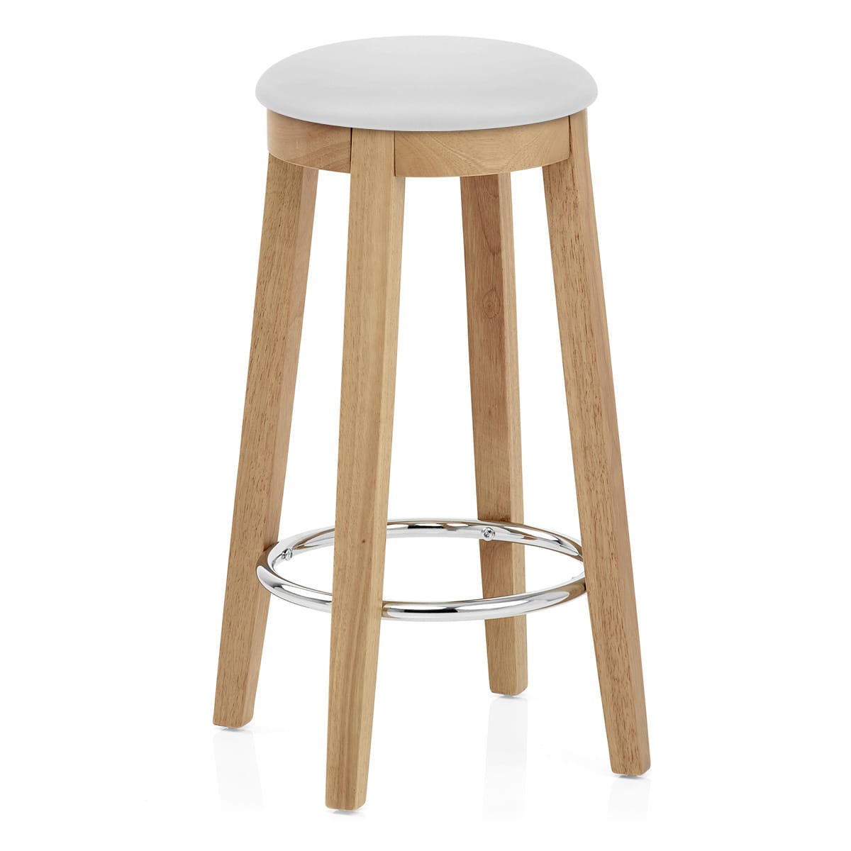 Sgabello Ecopelle Rovere - Ikon Bianco
