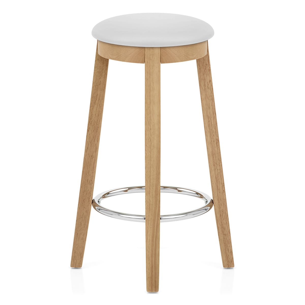 Sgabello Ecopelle Rovere - Ikon Bianco