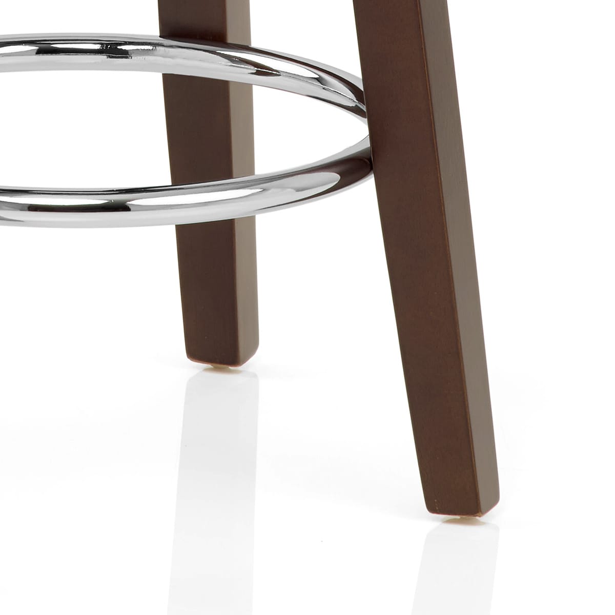 Sgabello Ecopelle Noce - Ikon Nero