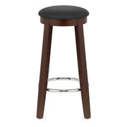 Sgabello Ecopelle Noce - Ikon Nero