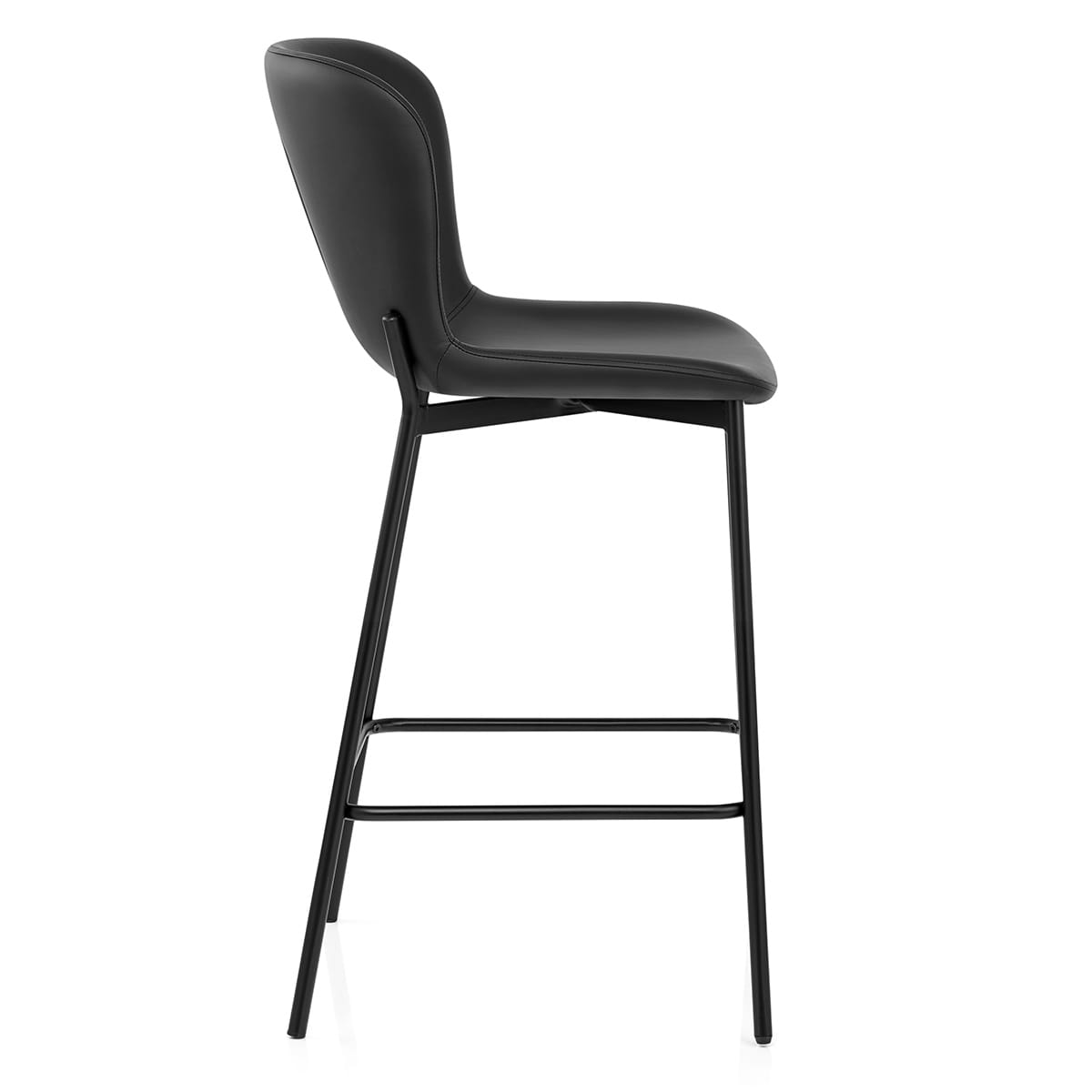 Sgabello da bar Ecopelle - Jasmine Nero