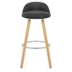 Sgabello Ecopelle Legno - Jive Nero