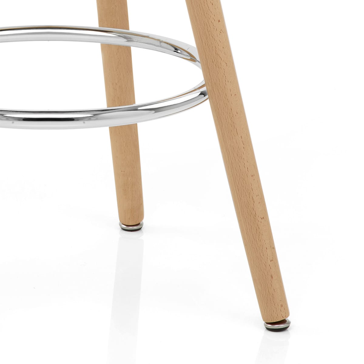 Sgabello Ecopelle Legno - Jive Nero