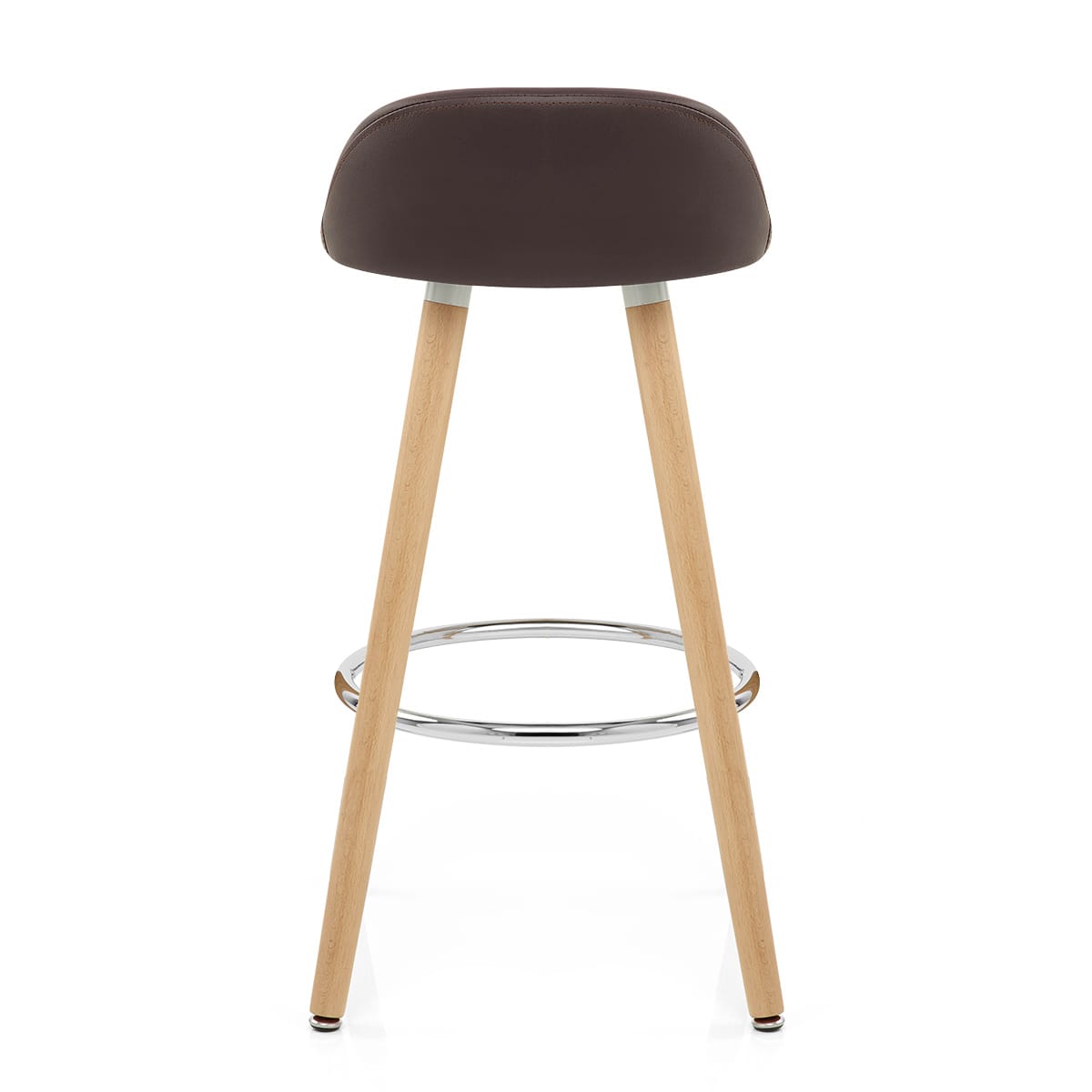 Sgabello Ecopelle Legno - Jive Marrone
