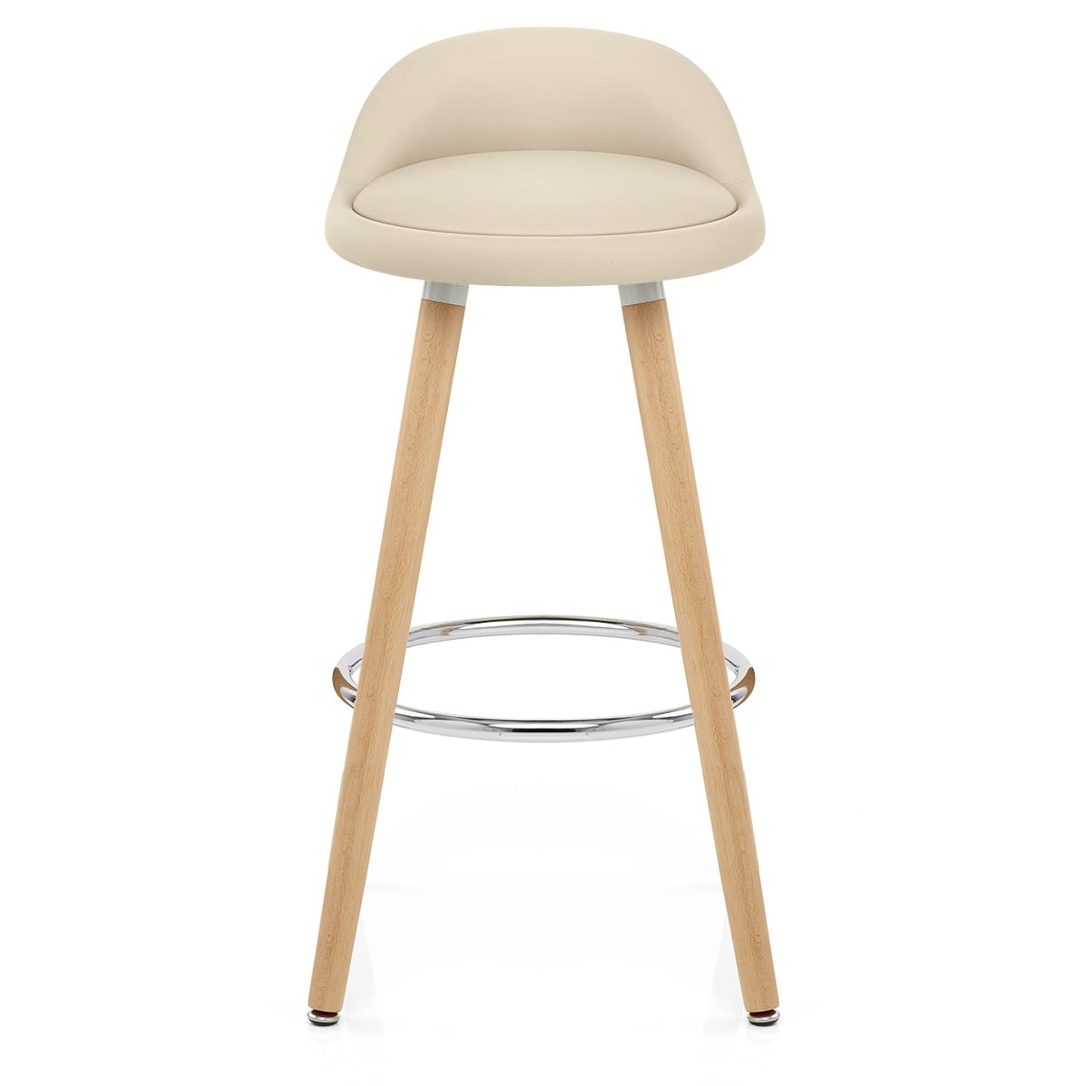 Sgabello Ecopelle Legno - Jive Crema