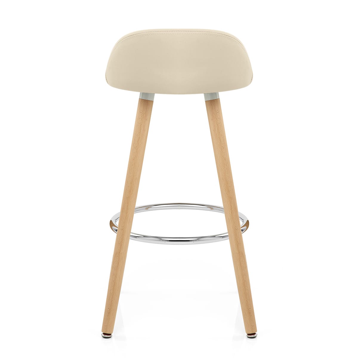 Sgabello Ecopelle Legno - Jive Crema