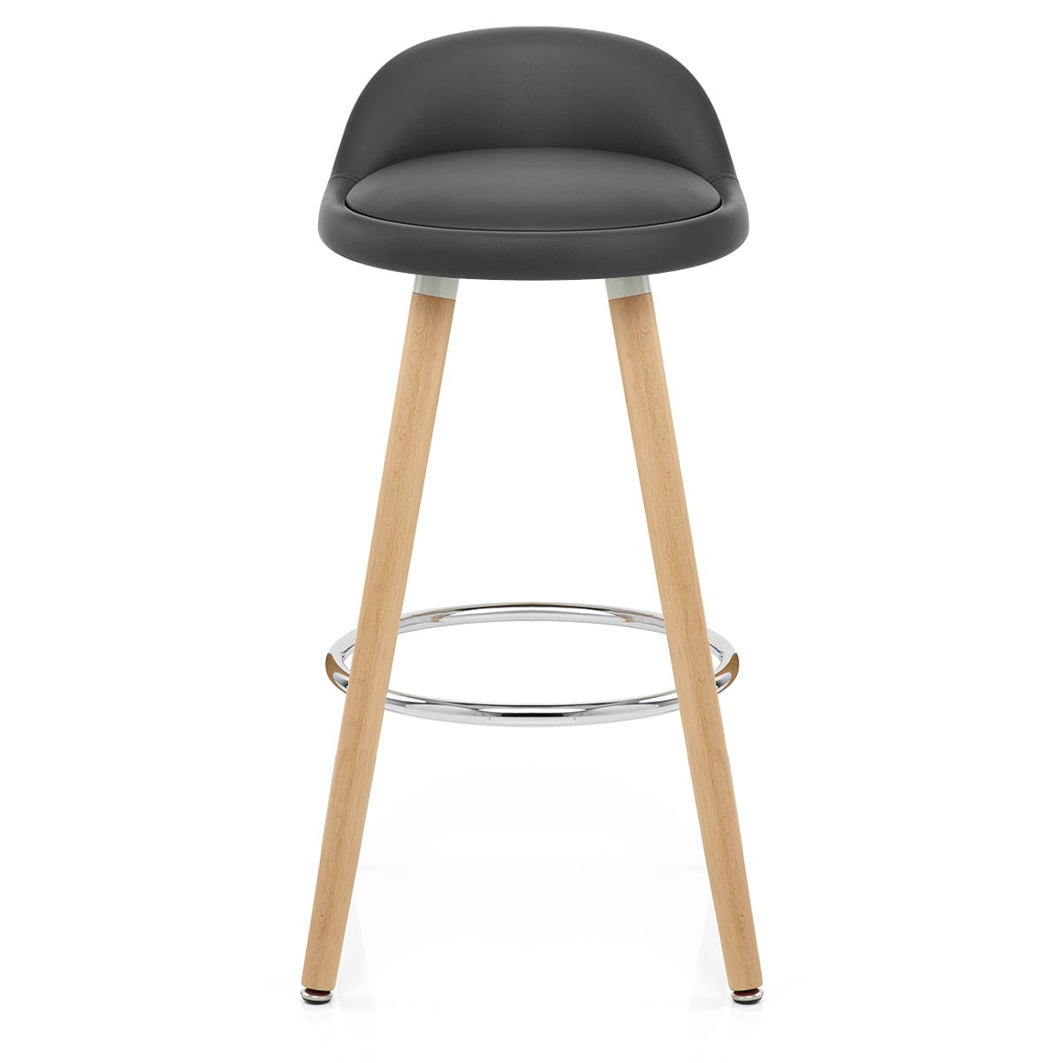 Sgabello Ecopelle Legno - Jive Grigio