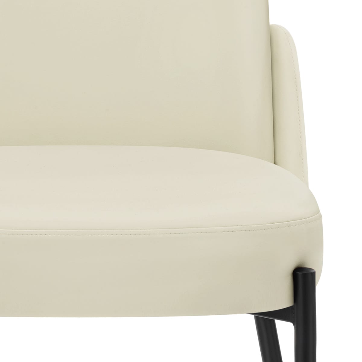 Sedia Ecopelle Metallo - Juno Crema