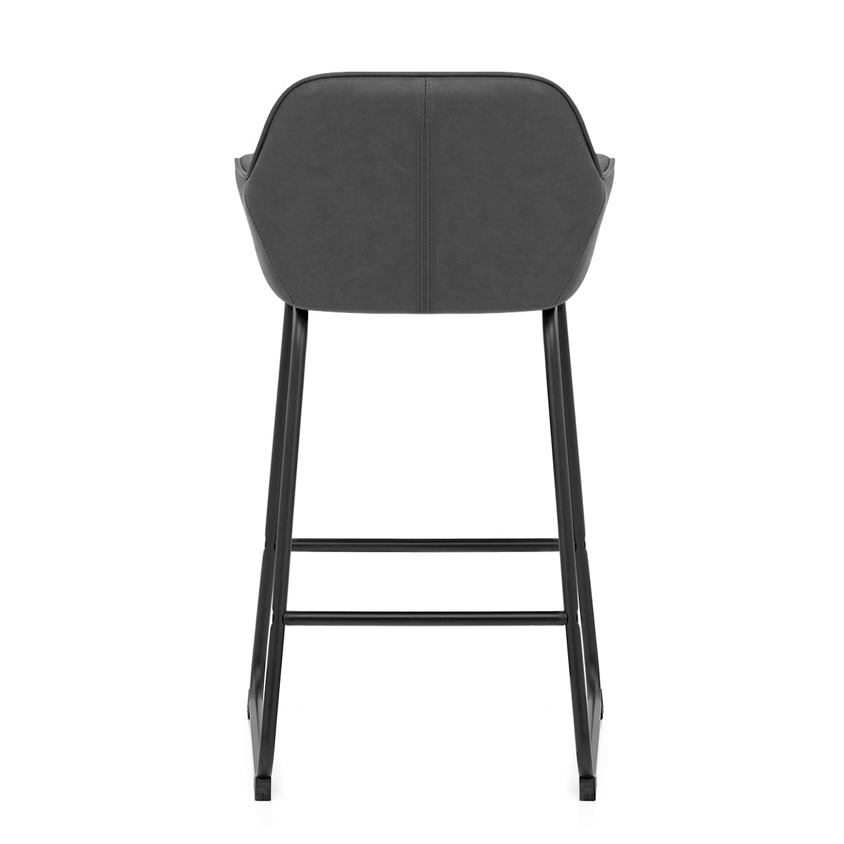 Sgabello Ecopelle Metallo - Kanto Grigio scuro