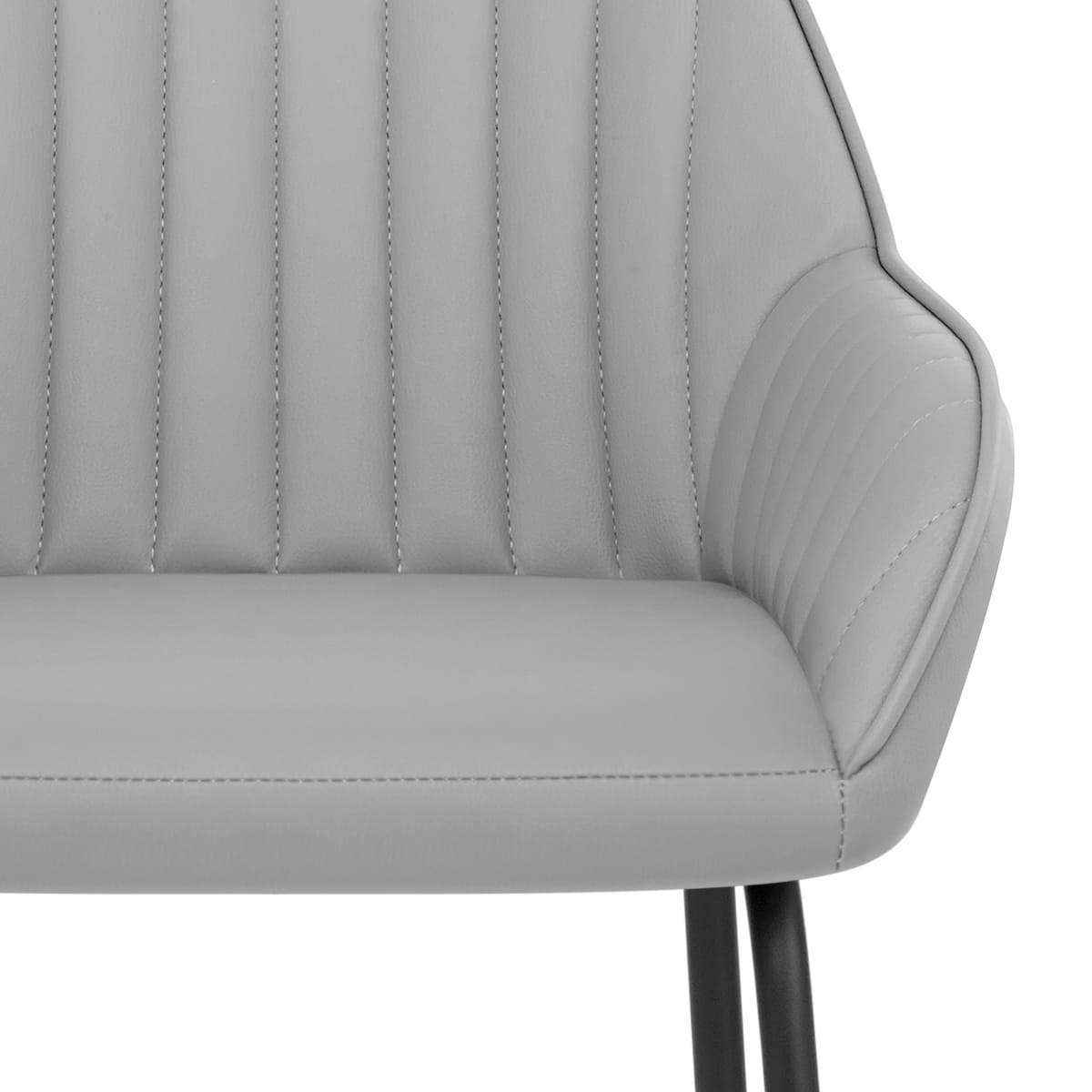 Sgabello Ecopelle Metallo - Kanto Grigio