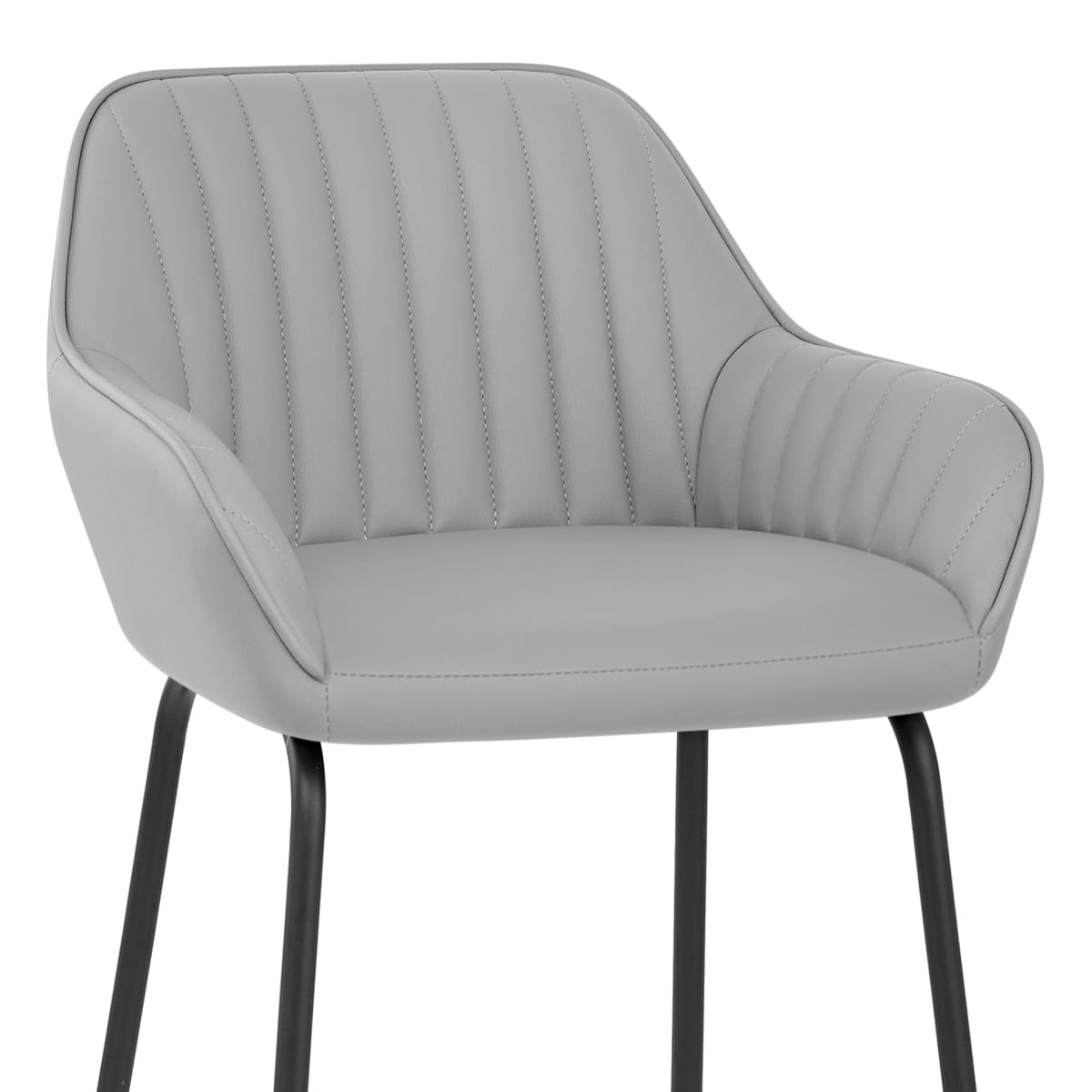 Sgabello Ecopelle Metallo - Kanto Grigio