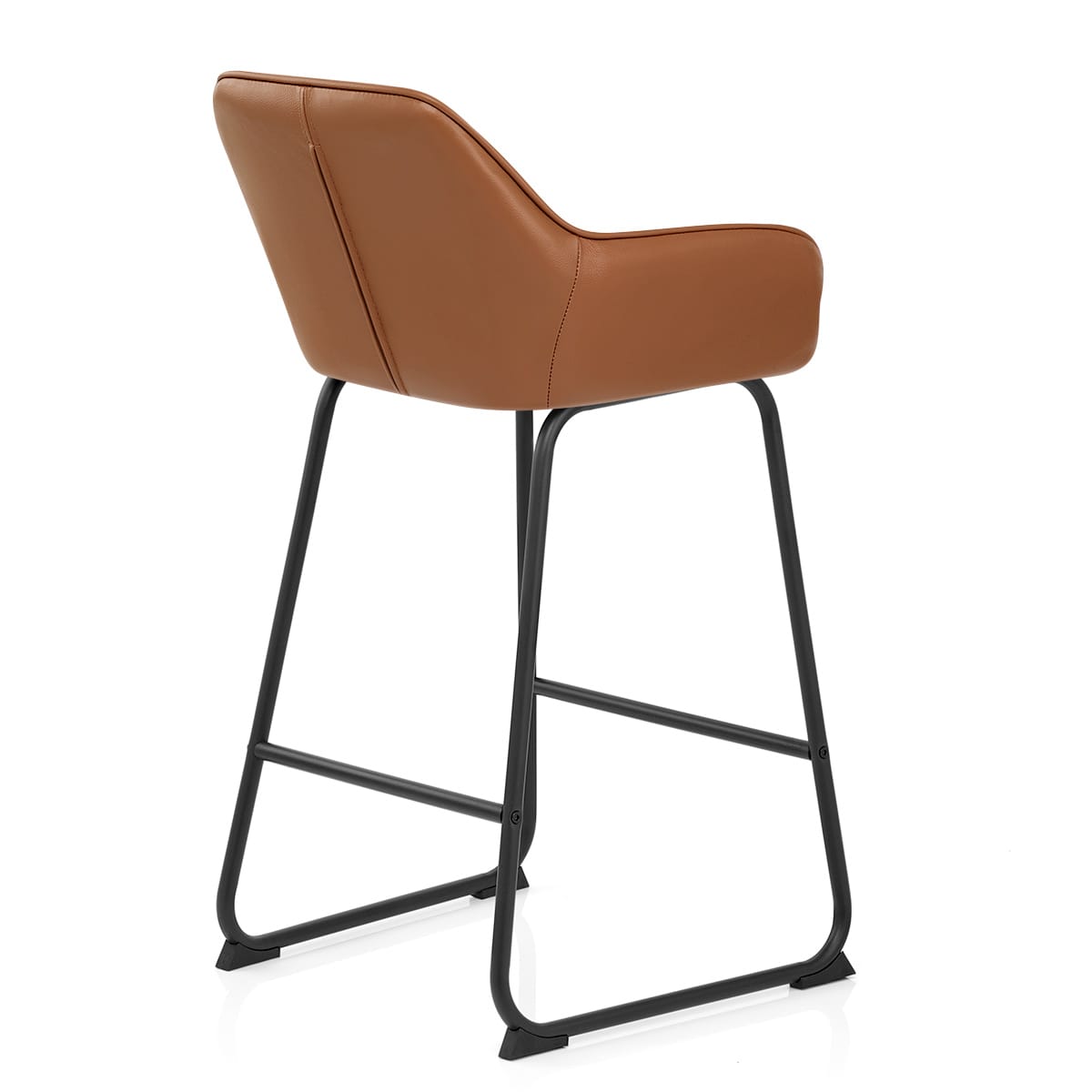 Sgabello Pelle - Kanto Marrone