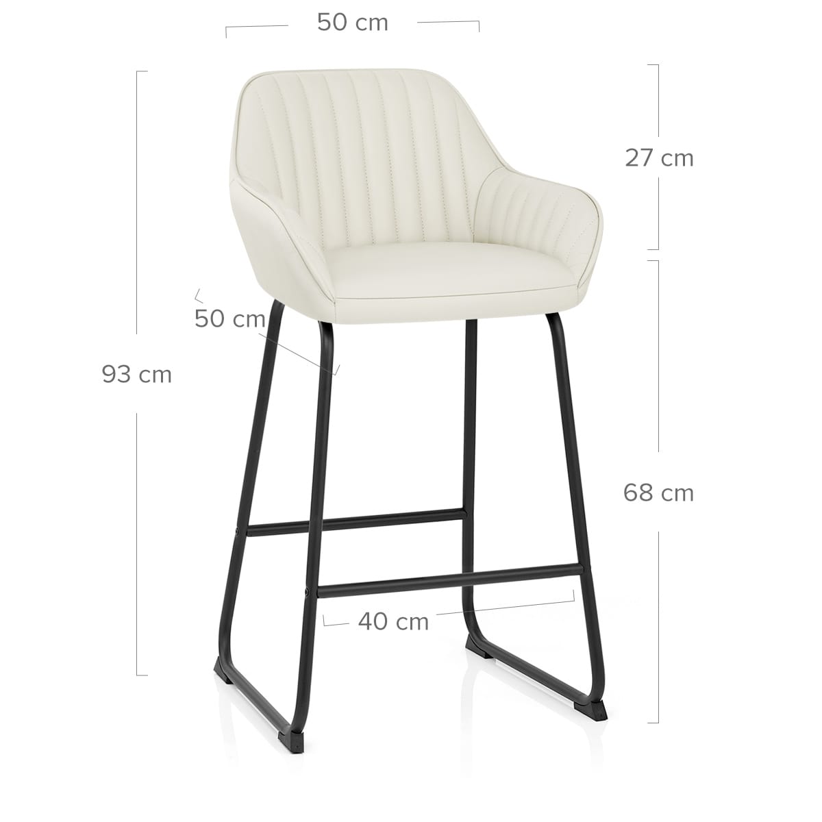 Sgabello Pelle - Kanto Crema