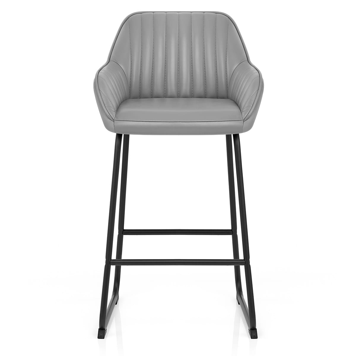 Sgabello Pelle - Kanto Grigio