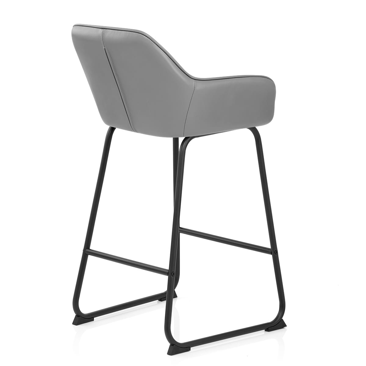 Sgabello Pelle - Kanto Grigio